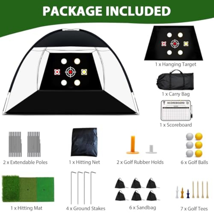 Golf Net, 10x7 Ft Practice Hit - Practice Net Hitting review and price